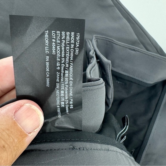 Theory Zaine Straight Leg Trousers/ Pants - Picture 8 of 13